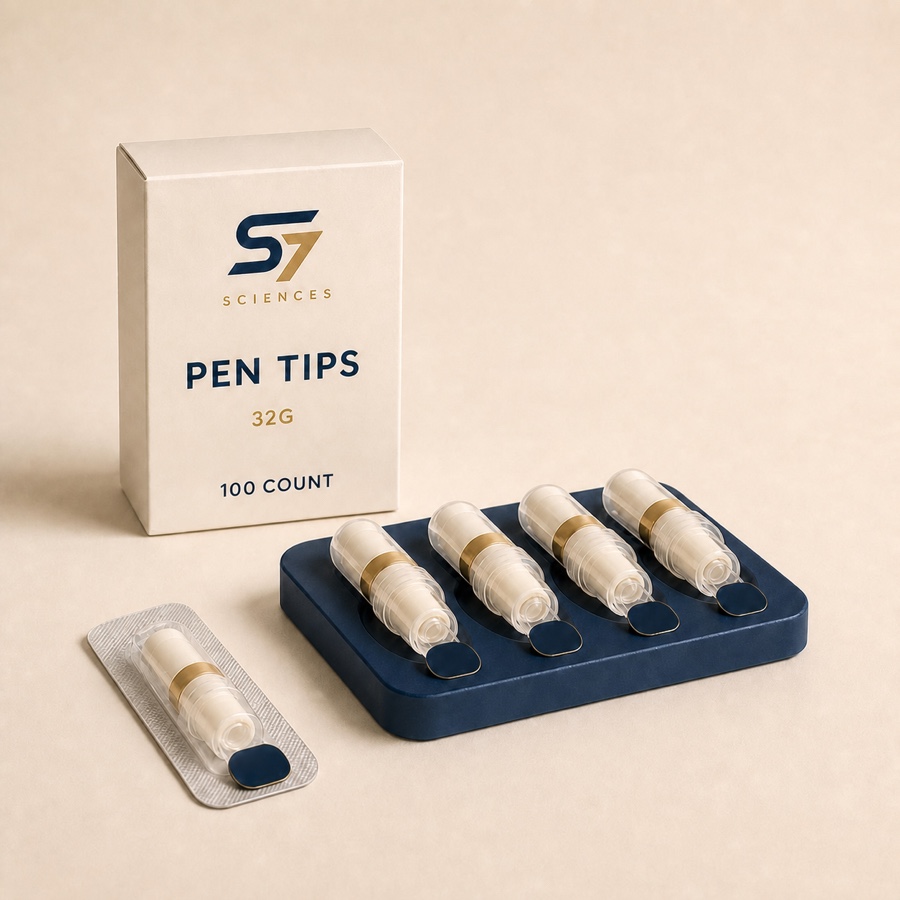 Illustrative view of 32G pen tips — option B