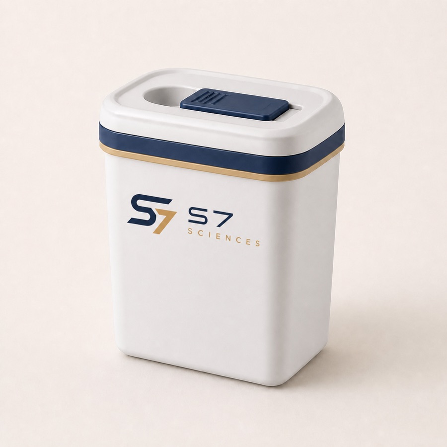 Illustrative view of Portable sharps container