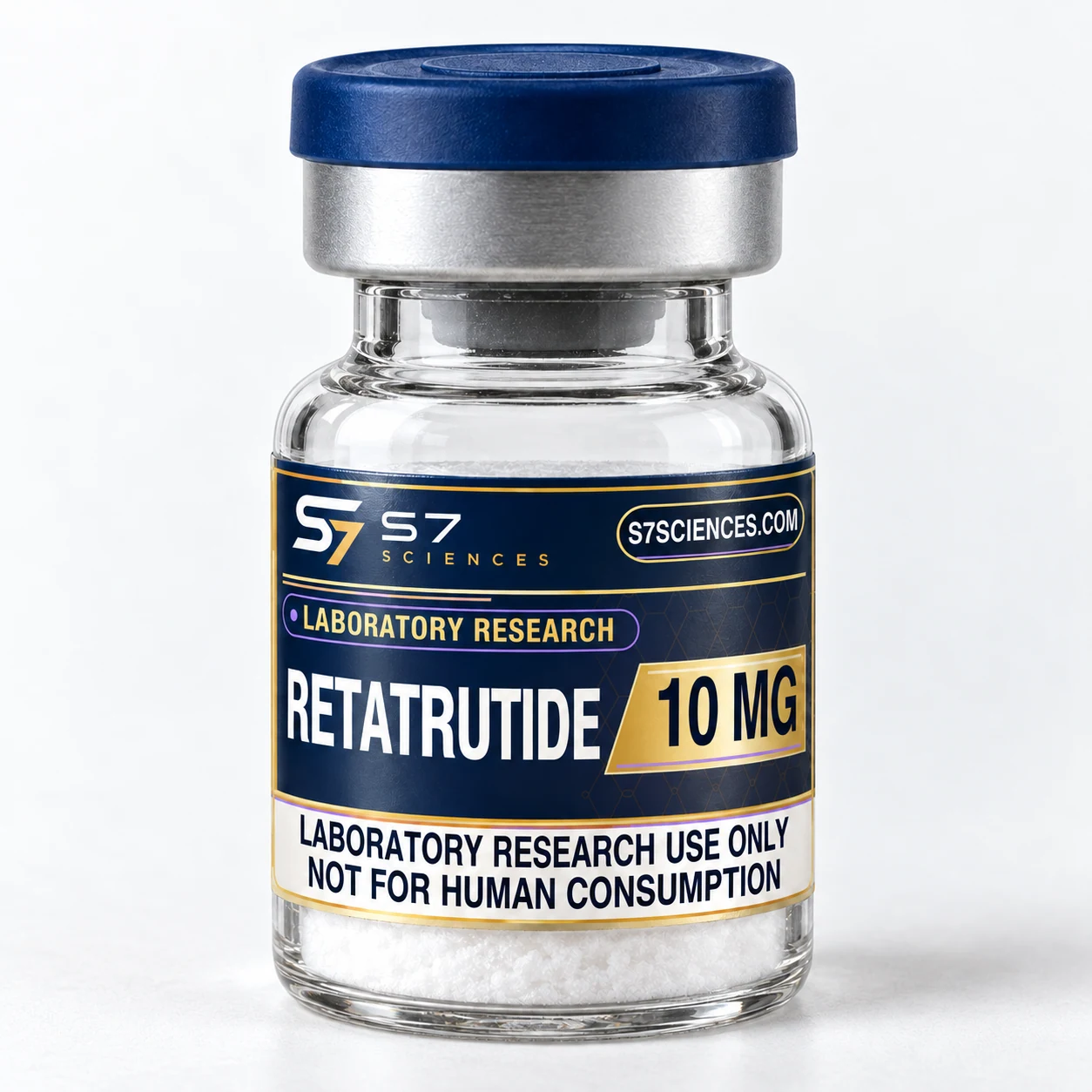 Illustrative S7 Sciences vial with the GLP-3 RT 10 mg label