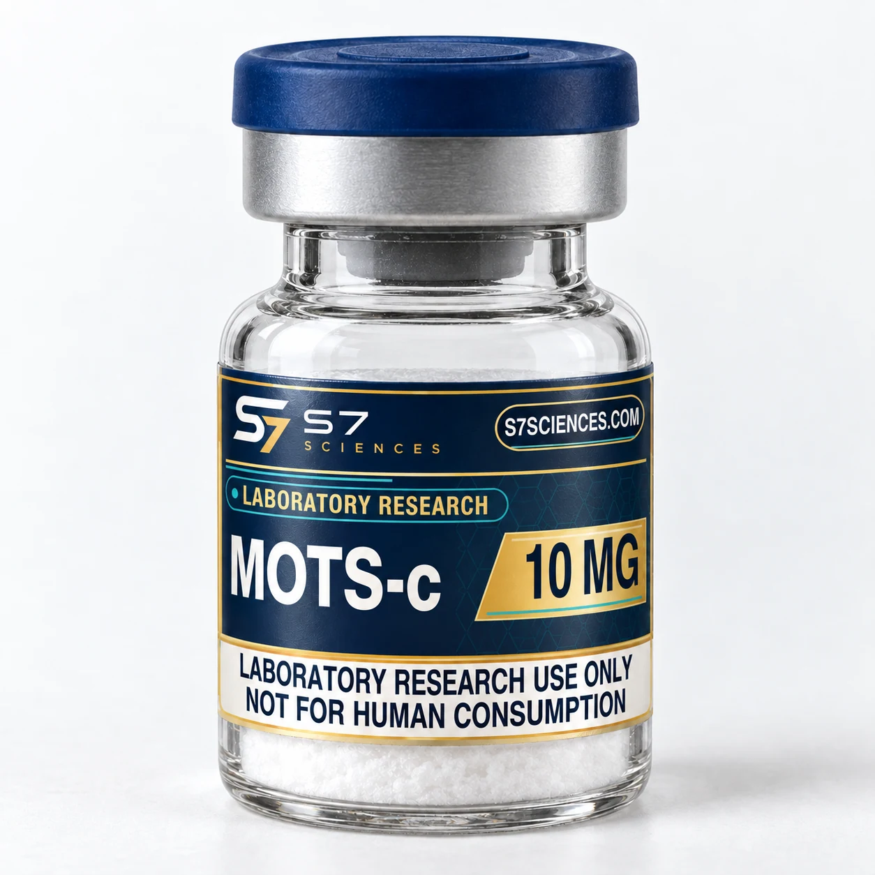 Illustrative S7 Sciences vial with the MOTS-c 10 mg label