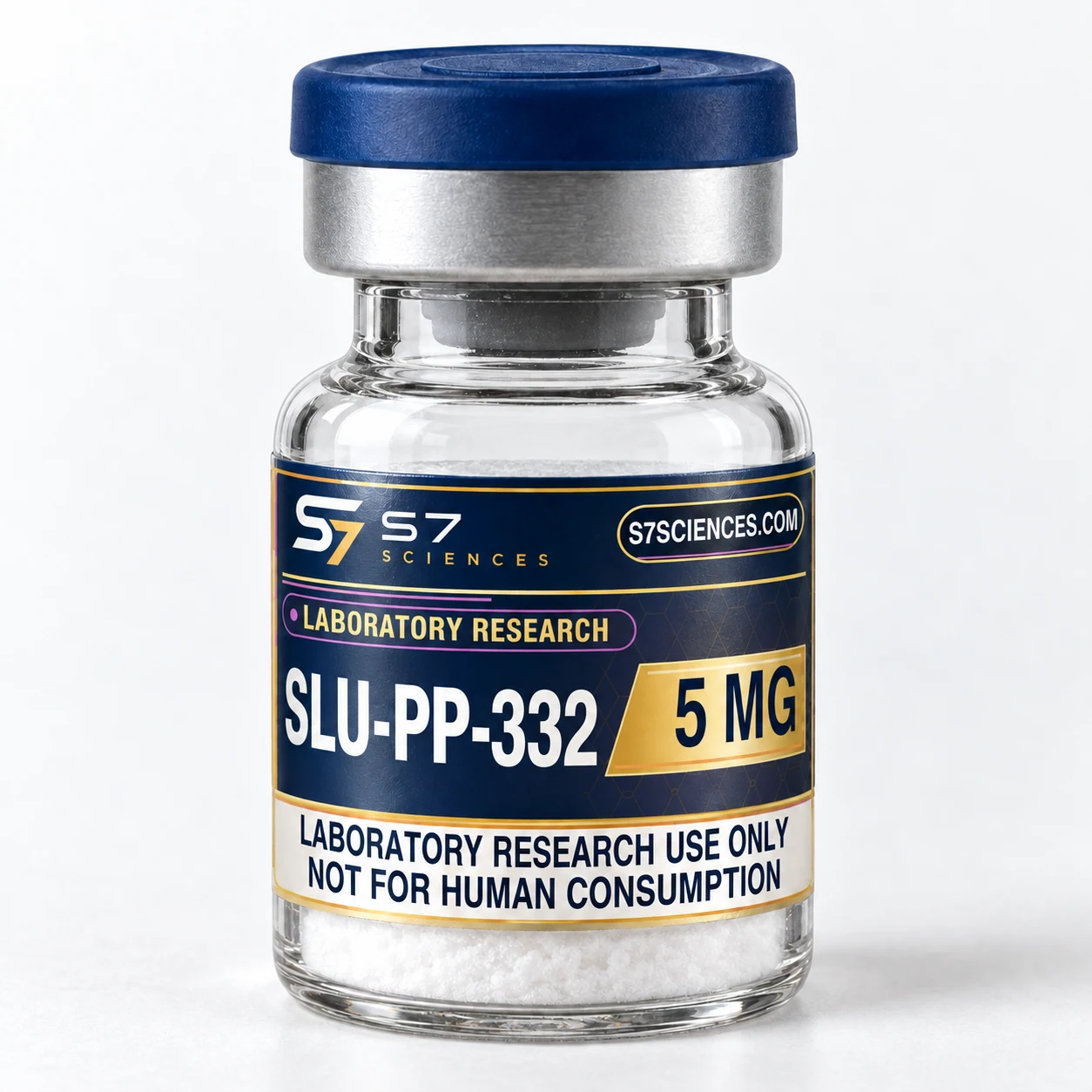 Illustrative S7 Sciences vial with the SLU-PP-332 5 mg label