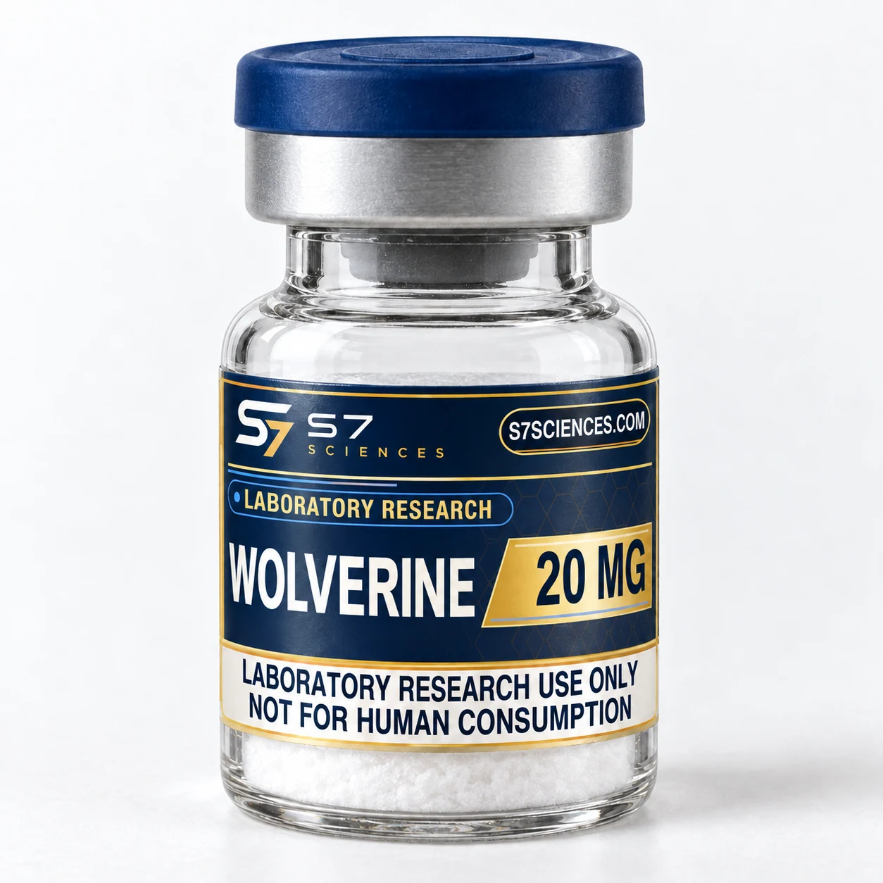 Illustrative S7 Sciences vial with the Wolverine Blend 20 mg total label